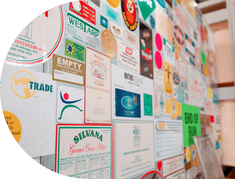 Retro sticker mural_board