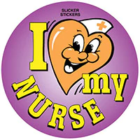 I Love My Nurse stickers