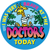 I Was Very Brave at the Doctors Today stickers