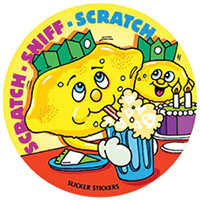 Lemon Scratch n Sniff stickers