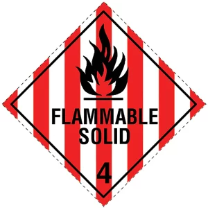 Class 4.1 Flammable Solid labels