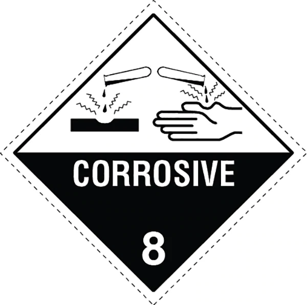 Class 8.0 Corrosive labels