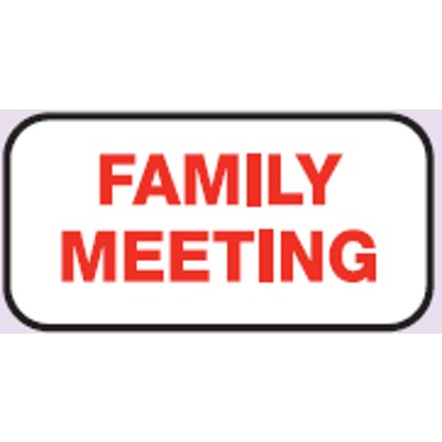 Family Meeting labels