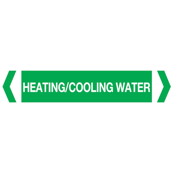 Heating Cooling Water labels