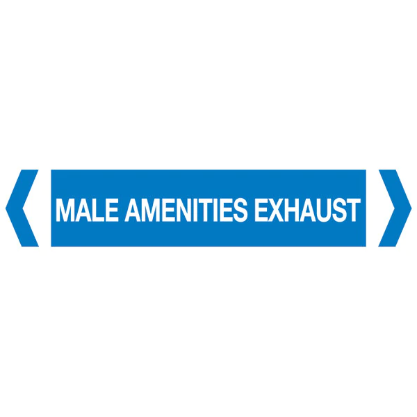 Male Amenities Exhaust labels