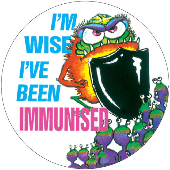 I’m Wise, I’ve Been Immunised stickers