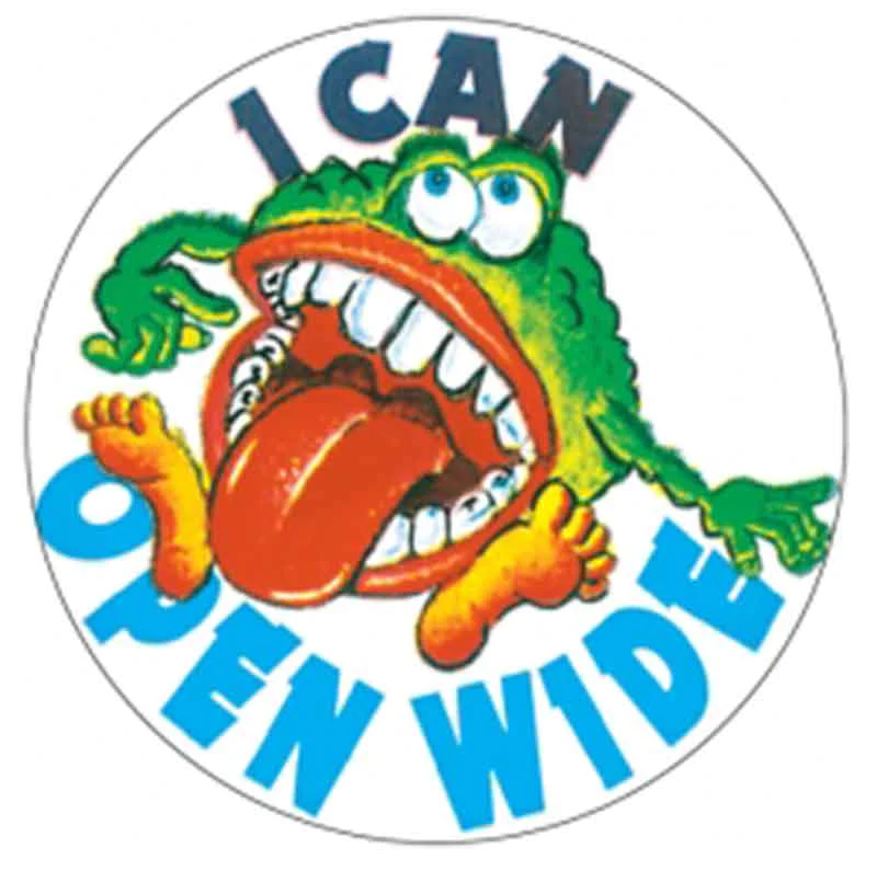 I Can Open Wide stickers