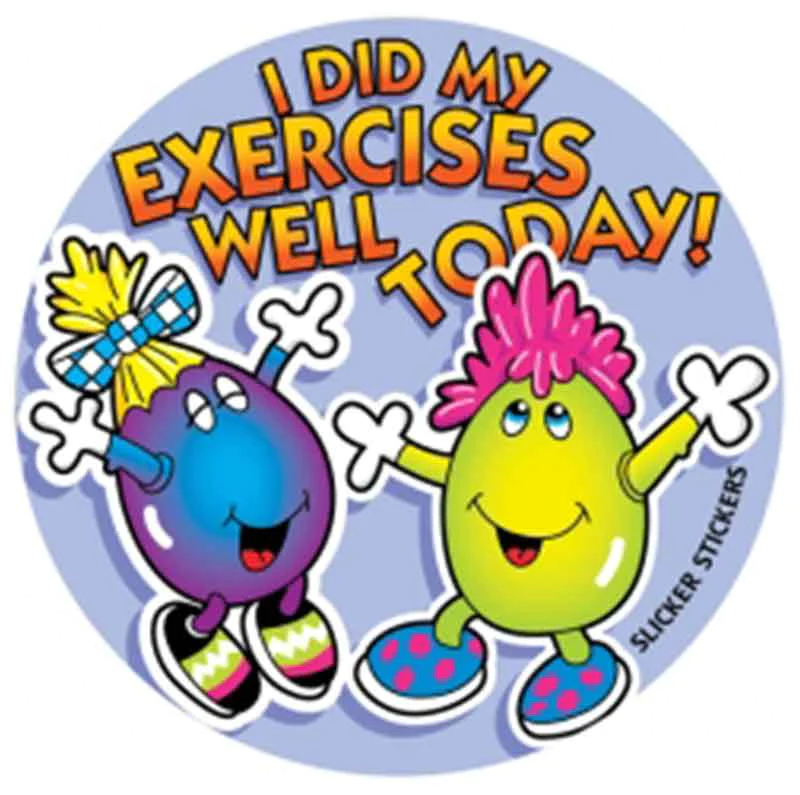 I Did My Exercises Well Today stickers