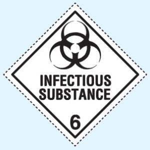 Class 6.2 Infectious Substance labels