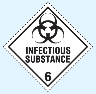 Class 6.2 Infectious Substance labels